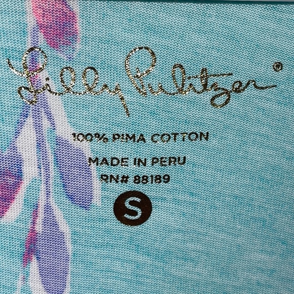 Lilly Pulitzer Riva Shorely Blue Sandstorm V-Neck Dress Size Small - Picture 6 of 7